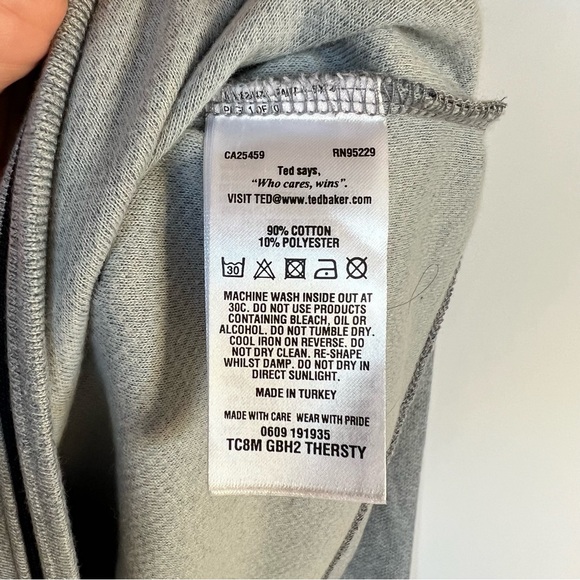 NWOT TED BAKER Crewneck Gray Sweater - Picture 8 of 11